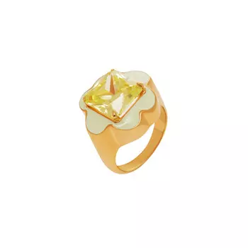 Кольцо Stern Flower Ring - Olive