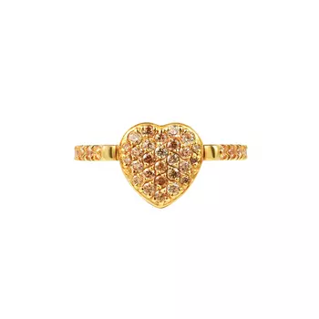 Кольцо Twinkly Eddy Heart Ring - Champagne