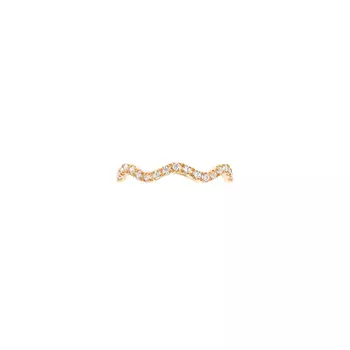 Кольцо Wave Pave Ring – Gold Crystal