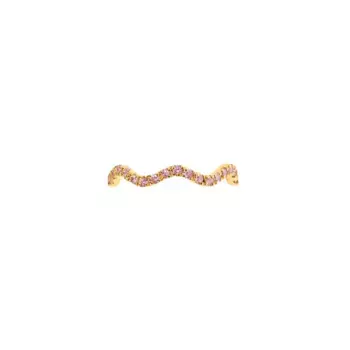 Кольцо Wave Pave Ring - Gold Pink