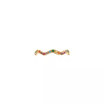 Кольцо Wave Pave Ring – Gold Rainbow