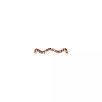 Кольцо Wave Pave Ring – Gold Violet