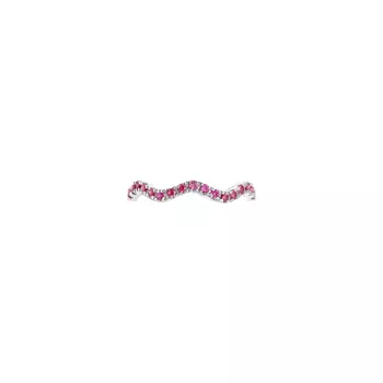Кольцо Wave Pave Ring – Silver Fuchsia