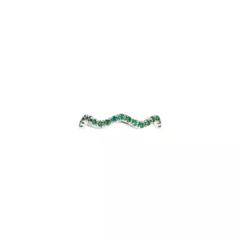 Кольцо Wave Pave Ring – Silver Green