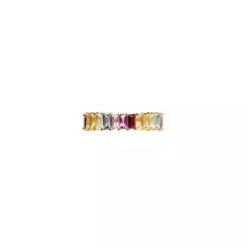 Кольцо Wide Gold Rainbow Ring