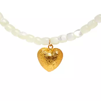 Колье Beads And Gold Heart Necklace