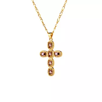 Колье Beany Cross Necklace – Violet