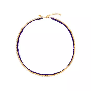 Колье Bollywood Crystal Purple Yarn Necklace