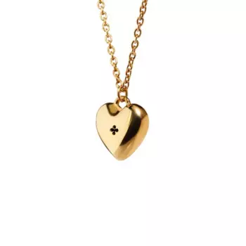 Колье Cross Heart Necklace - Gold