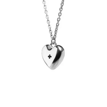 Колье Cross Heart Necklace - Silver