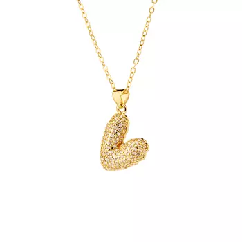 Колье Crystal Chic Heart Necklace - Gold