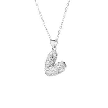 Колье Crystal Chic Heart Necklace - Silver