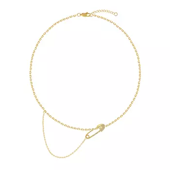 Колье Crystal Pin Necklace - Gold