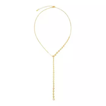Колье Crystal Tie Necklace- Gold