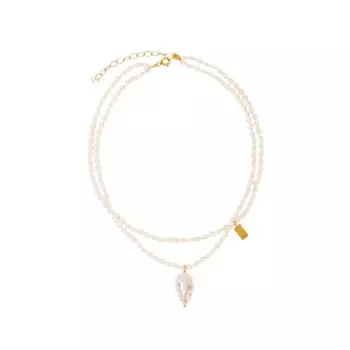 Колье Galini Baroque Pearl Layered Necklace