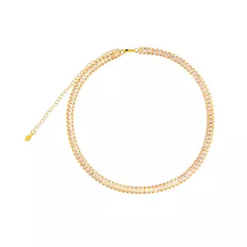 Колье Gold Baguette Necklace - Crystal