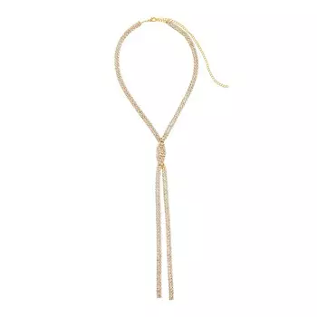 Колье Gold Crystal Tie Necklace