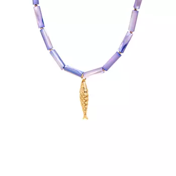 Колье Gold Fish Tube Necklace - Violet