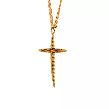 Колье Gold Futuristic Cross With Chain