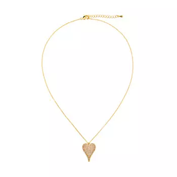 Колье Gold Necklace With A Textured Heart