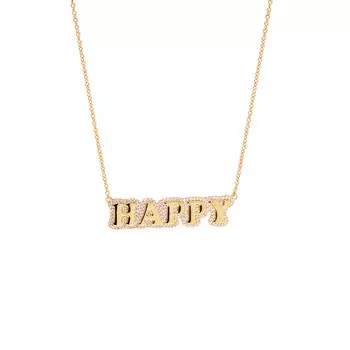 Колье Happy Stamp Necklace - Gold