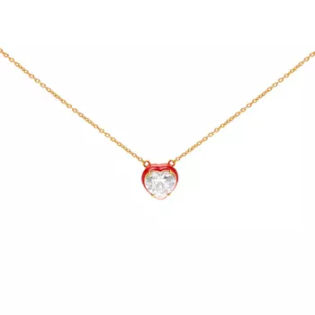 Колье Heart Macaroon Necklace – Strawberry