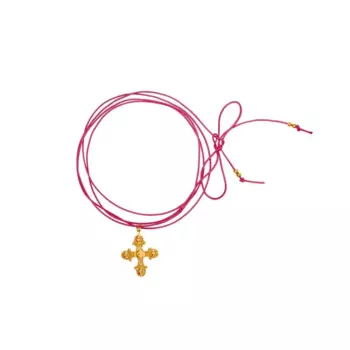 Колье King Neptune Symbol On A Leather Shoelace