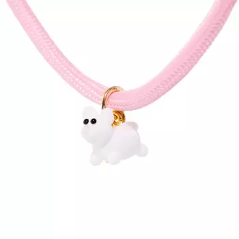 Колье Knitted Kitten Necklace - White Cat