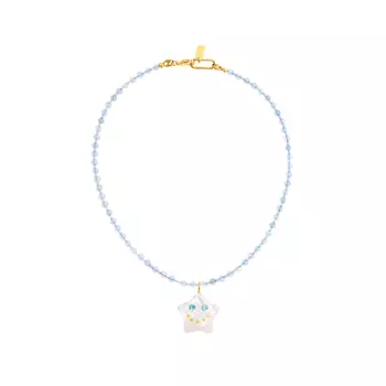 Колье Lucky Starface Beaded Necklace - Mother of Pearl