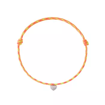 Колье Pave Heart On A Lace