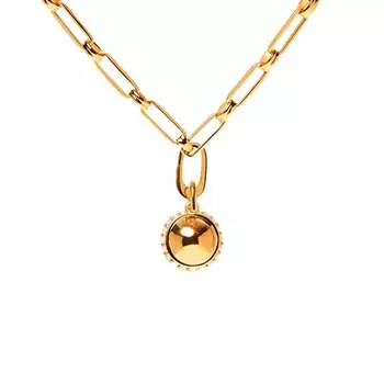 Колье Pave Sphere Pendant Aegis Chain Necklace