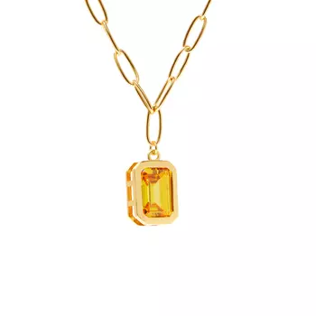Колье Piped Edge Crystal Necklace – Yellow