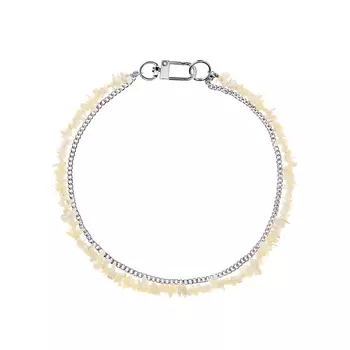 Колье Silver Chain Necklace With Mother Of Pearl