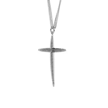 Колье Silver Futuristic Cross With Chain
