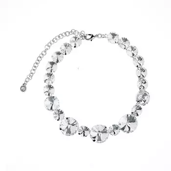 Колье Silver Large Crystals Necklace