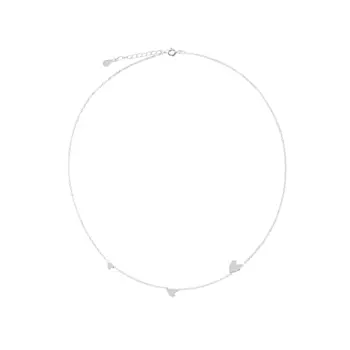 Колье Silver Thin Heart Necklace