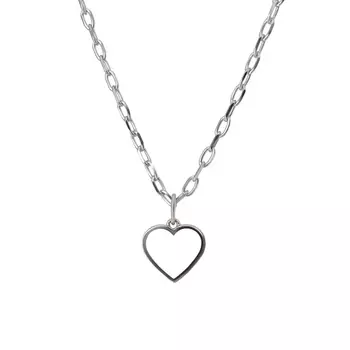 Колье Silver White Heart Necklace