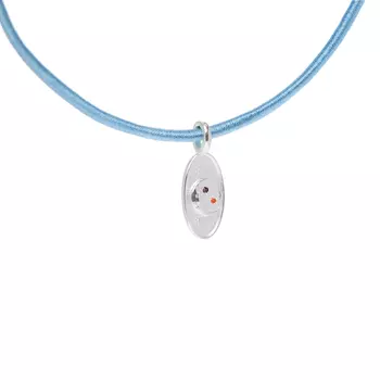 Колье Sky Oval Blue Rope Necklace