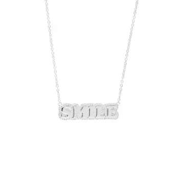 Колье Smile Stamp Necklace - Silver