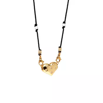 Колье Sparking Knitted Heart Necklace – Gold