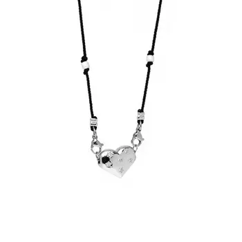 Колье Sparking Knitted Heart Necklace – Silver