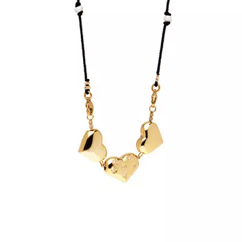 Колье Sparking Knitted Heartbeat Necklace – Gold