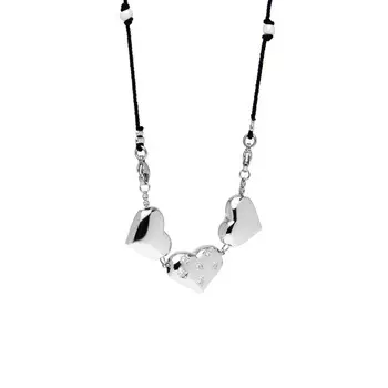 Колье Sparking Knitted Heartbeat Necklace – Silver