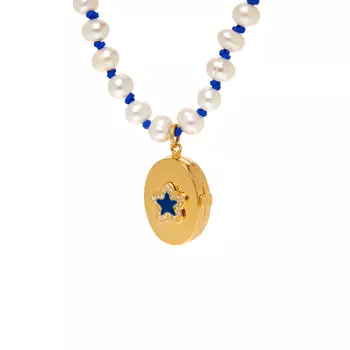 Колье Stardust Locket Knitted Necklace – Blue