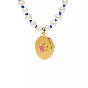 Колье Stardust Locket Knitted Necklace – Pink