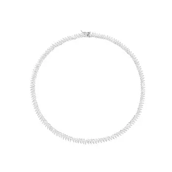 Колье Zig Zag Riviere Rhodium Necklace