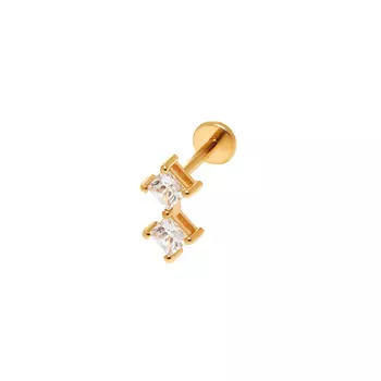 Лабрет Lozenge Stud Earring – Gold