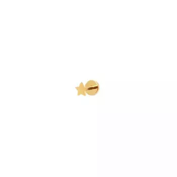 Лабрет Plain Star Stud Earring- Gold