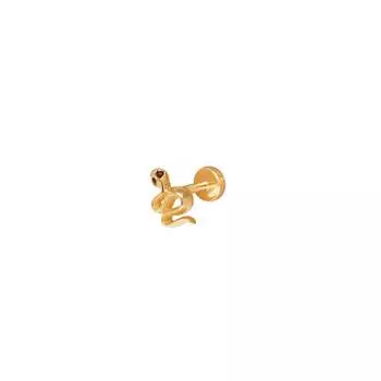 Лабрет Snake Stud Earring - Gold