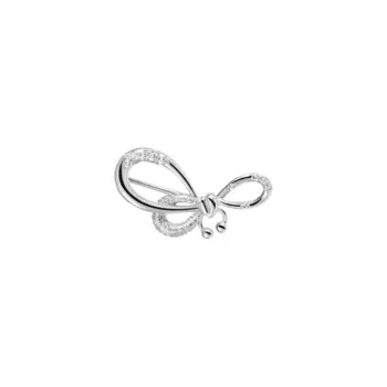 Моносерьга Crystal Pierced Bow Cuff - Silver